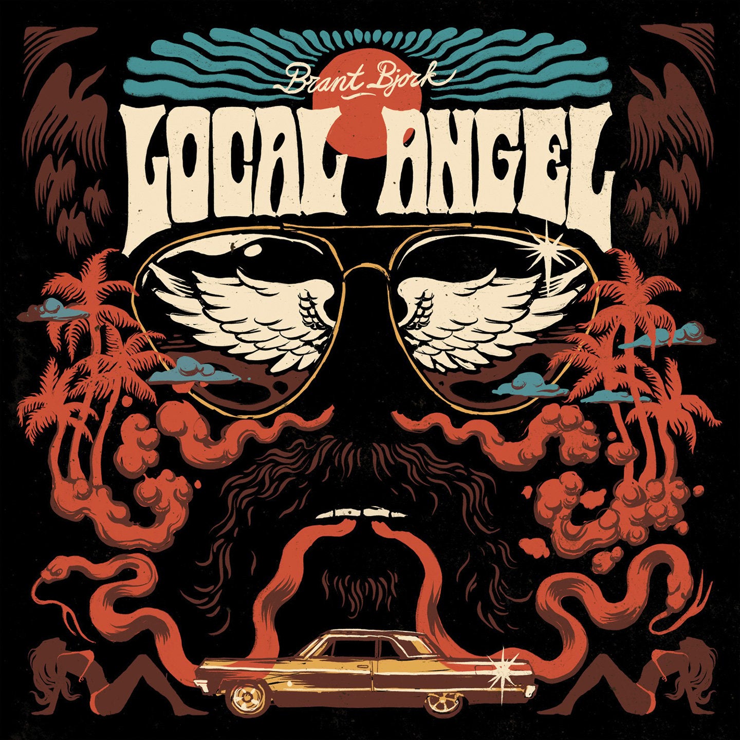 BRANT BJORK - LOCAL ANGEL 600x Ltd "Side A / Side B" Orange/ Blue Vinyl (LTD BLACK COVER)