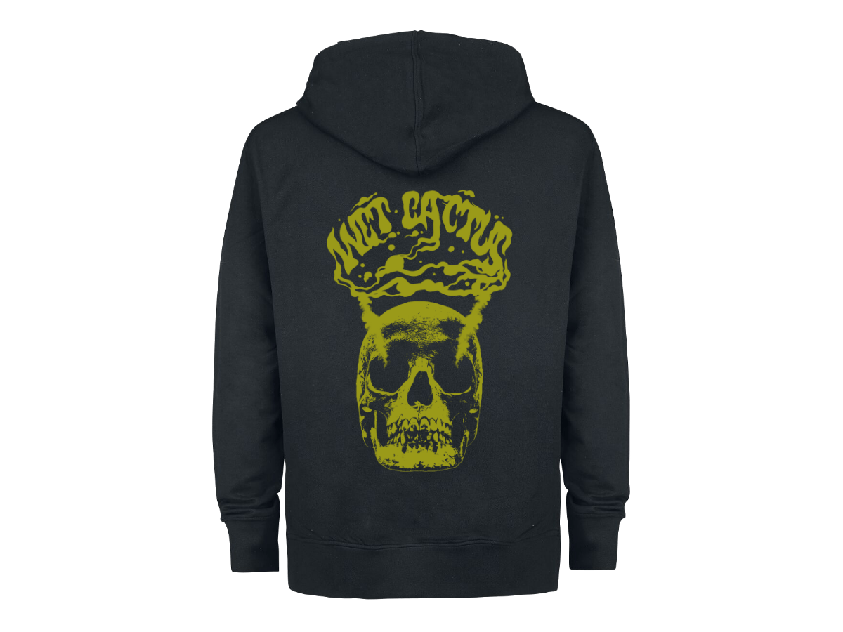 Wet Cactus Smoke Skull Zip Hoodie