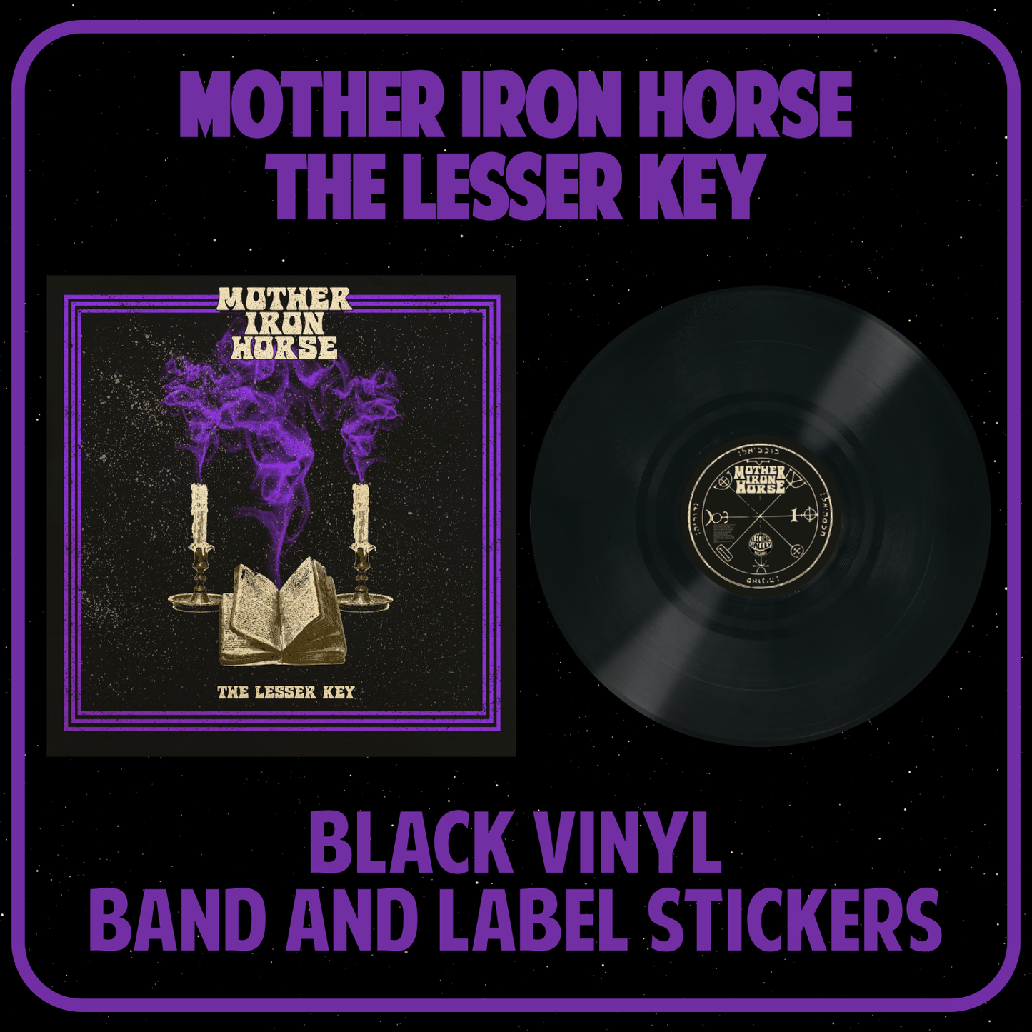 MOTHER IRON HORSE - THE LESSER KEY Black Vinyl