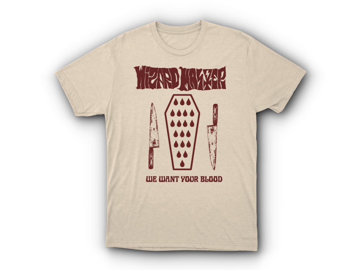 Wizard Master - We Want Your Blood natural T-shirt