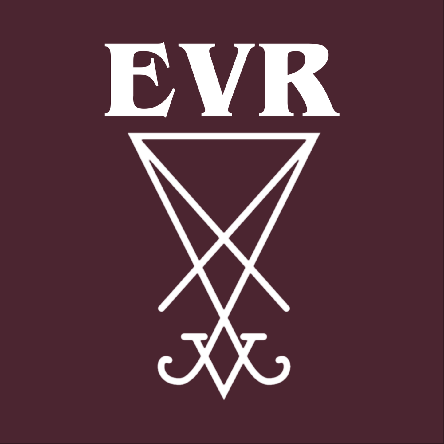 EVR Lucifer sigil burgundy t-shirt