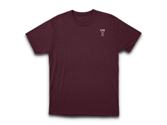 EVR Lucifer sigil burgundy t-shirt
