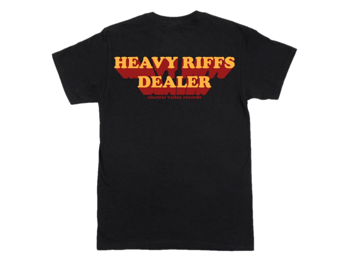 Heavy Riffs Dealer T-shirt (Black)
